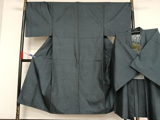 平和屋着物●男性　本場大島紬　アンサンブル　100亀甲　総詰め　正絹　逸品　AABA5029np