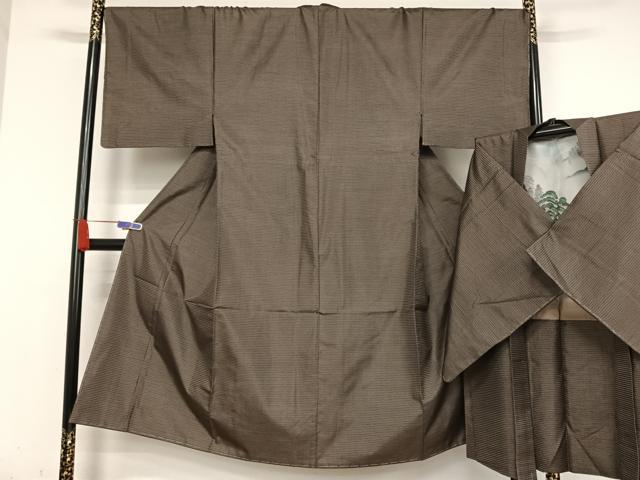 平和屋着物●男性　本場大島紬　アンサンブル　100亀甲　総詰め　正絹　逸品　AABA5036np