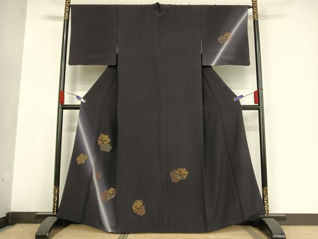 平和屋着物●訪問着　切嵌花文　金彩　正絹　逸品　AABA5075np