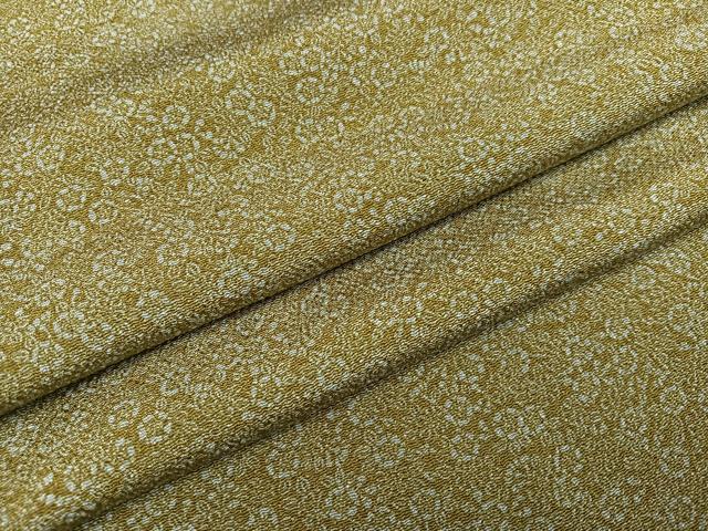 平和屋着物●江戸小紋　花小紋柄　鬼しぼ縮緬　正絹　逸品　AABA5275ph