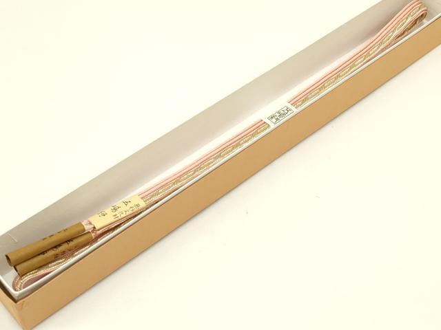 平和屋着物●和装小物　無形文化財　江戸組紐　五嶋紐　帯締め　畝組　金銀糸　逸品　新品　AABA5301ay