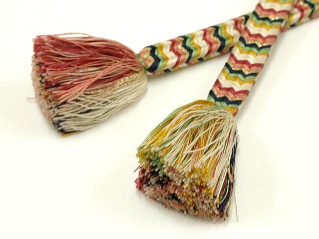 平和屋着物●極上　有職組紐道明　帯締め　御岳組　五舞鸞　金糸　宮内庁御用　国立博物館御用　東京芸術大学御用 　逸品　AABA5389ay 平和屋着物○極上 有職組紐道明 帯締め 御岳組 五舞鸞 金糸 宮内庁