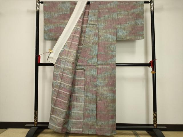 平和屋着物▽上質な紬　単衣　霞文　正絹　逸品　AABA5456sx 平和屋着物▽上質な紬 単衣 霞文 正絹 逸品 AABA5456sxの通販はau PAY