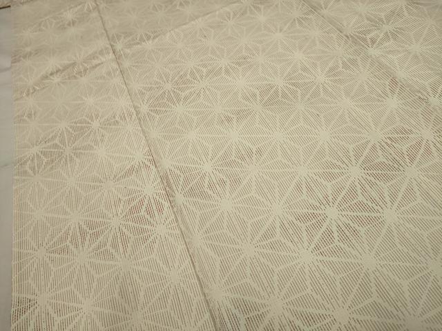 平和屋着物▽上質な紬 単衣 麻の葉文様 正絹 逸品 AABA5483sxの通販は