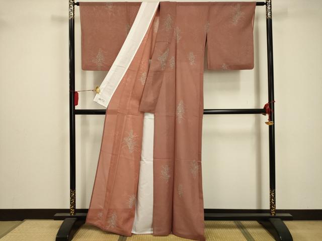 平和屋着物＊夏物　小紋　絽　草花紋紗　やまと誂製　正絹　逸品　AABA5535sx_1