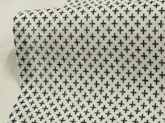 平和屋着物＊夏物 男性 小紋 紗 十字文様 洗える着物 AABA5582sx