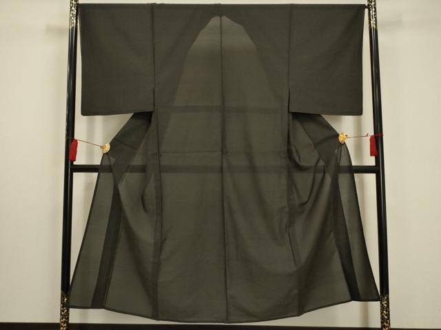 平和屋着物＊夏物　男性　小紋　紗　霞文　正絹　逸品　AABA5586sx