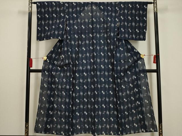 平和屋着物＊夏物　綿琉球　琉球絣文様　綿　逸品　AABA5601sx