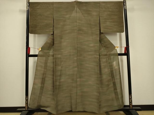 平和屋着物＊夏物　虹色創家　本郷大田子　小紋　絽　霞文　暈し染め　正絹　逸品　AABA5614sx