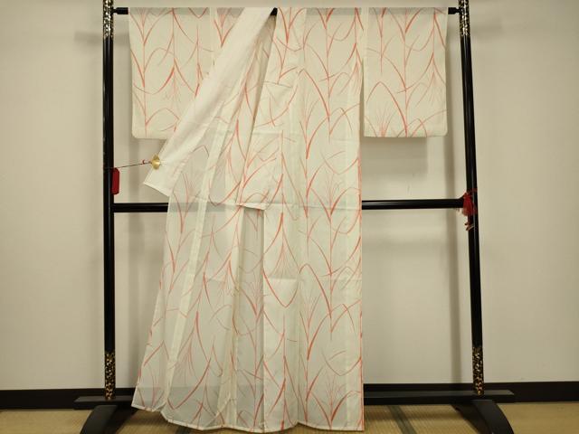 平和屋着物＊夏物　小紋　絽　葉づくし　洗える着物　AABA5667sx 平和屋着物＊夏物 小紋 絽 葉づくし 洗える着物 AABA5667sxの通販はau
