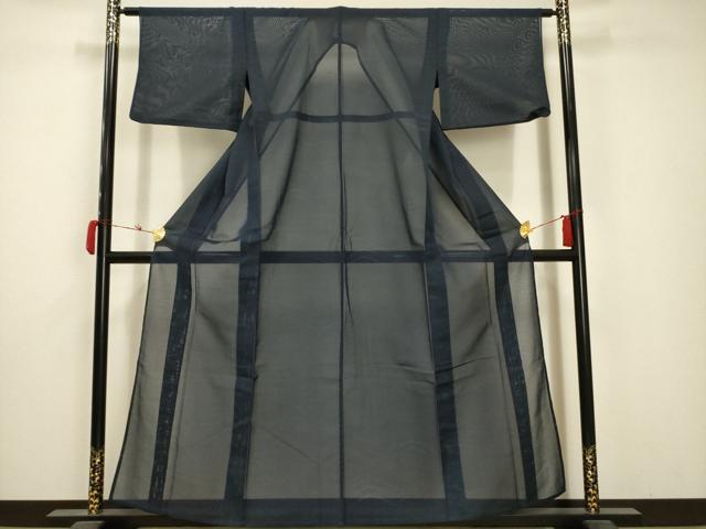 平和屋着物＊夏物　小紋　紗　流水文　洗える着物　AABA5695sx