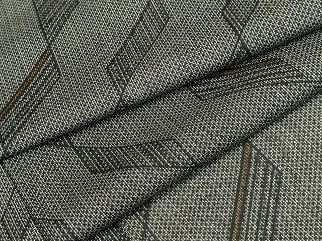 平和屋着物＊夏物　小紋　紗　幾何学文様　洗える着物　AABA5709sx