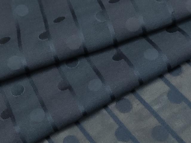 平和屋着物＊夏物　色無地　紗　水玉　紺青色　正絹　逸品　AABA5711sx