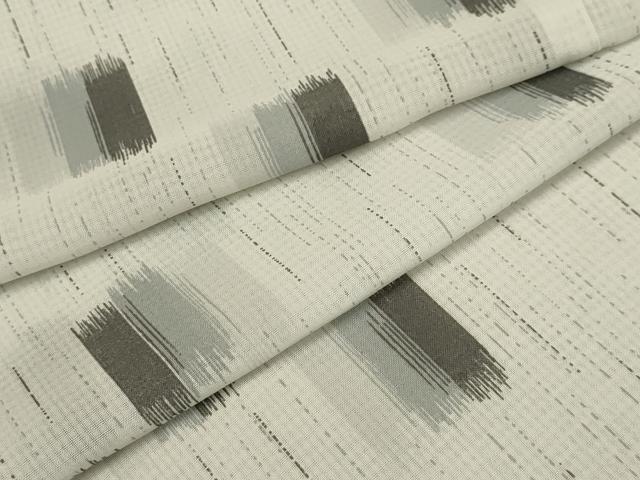 平和屋着物＊夏物　小紋　紗　変わり縞　洗える着物　AABA5719sx