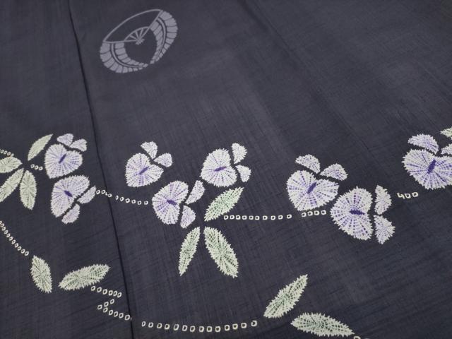 平和屋着物＊夏物 訪問着 紗 扇面花文 洗える着物 AABA5721sx 平和屋