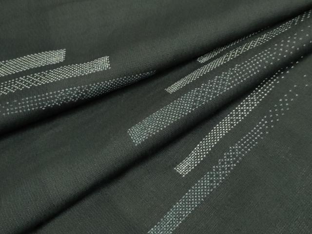 平和屋着物＊夏物　小紋　紗　横段文　洗える着物　AABA5722sx