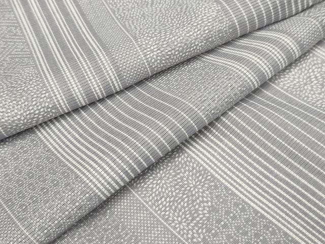 平和屋着物＊夏物　世界的ファッションデザイナー　山本寛斎　kansaiブランド　小紋　絽　間道　洗える着物　AABA5734sx