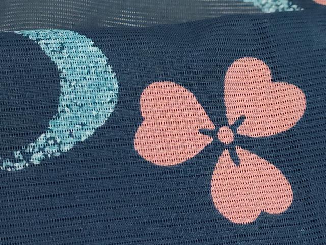 平和屋着物＊夏物　小紋　絽　流水花文　洗える着物　AABA5739sx_5