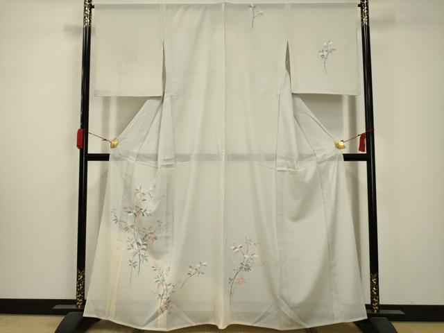 平和屋着物＊夏物　訪問着　絽　枝花文　正絹　逸品　AABA5754sx