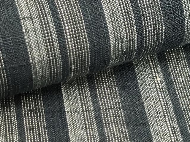 平和屋着物＊夏物　紗紬　間道　ロング丈　正絹　逸品　AABA5757sx_3