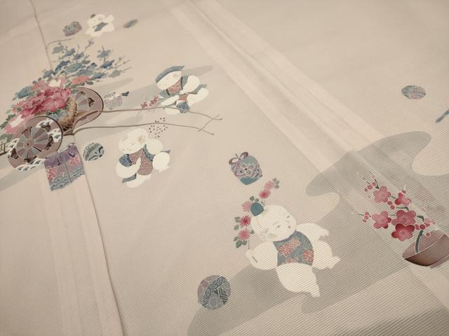 平和屋着物＊夏物　訪問着　絽　人物風景文　正絹　逸品　AABA5774sx_3