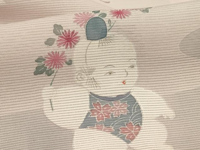 平和屋着物＊夏物　訪問着　絽　人物風景文　正絹　逸品　AABA5774sx_5