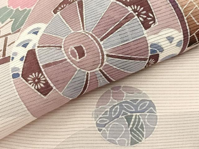 平和屋着物＊夏物　訪問着　絽　人物風景文　正絹　逸品　AABA5774sx_4
