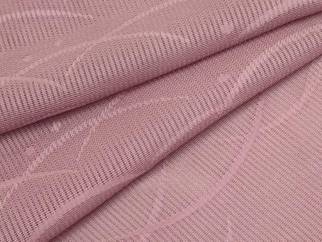 平和屋着物＊夏物　色無地　縦絽　露草文　石竹色　正絹　逸品　AABA5797sx