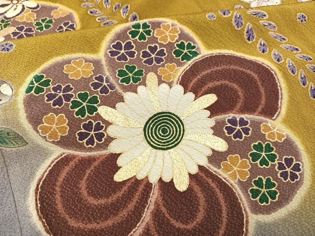 平和屋着物○豪華振袖 駒刺繍 絞り 辻が花 暈し染め 金彩 正絹 逸品
