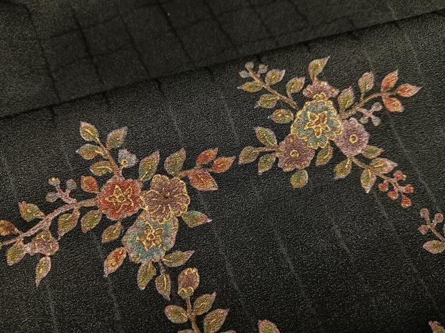 平和屋着物●訪問着　草花文　金彩　正絹　逸品　AABA6443ph 平和屋着物○訪問着 草花文 金彩 正絹 逸品 AABA6443ph