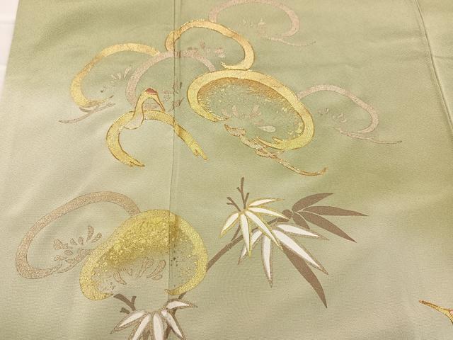 平和屋着物○豪華色留袖 駒刺繍 竹屋町刺繍 松竹梅群鶴文