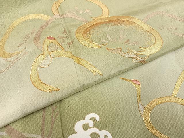 平和屋着物○豪華色留袖 駒刺繍 竹屋町刺繍 松竹梅群鶴文