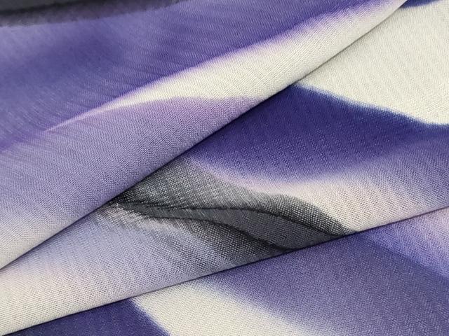 平和屋着物＊夏物　小紋　紗　霞文　正絹　逸品　AABA6485jd