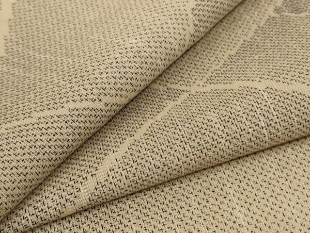 平和屋着物＊夏物　紗紬　網代文様　正絹　逸品　AABA6490jd
