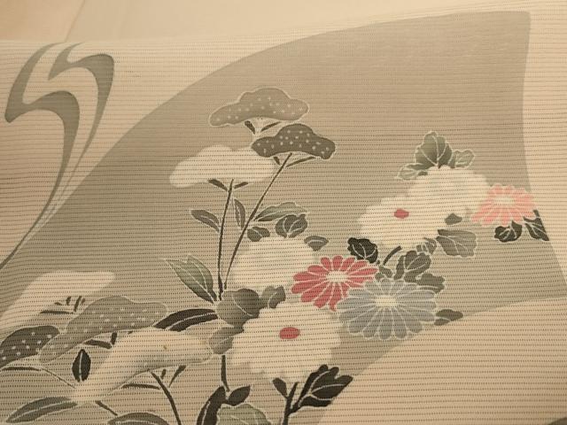 平和屋着物＊夏物 訪問着 絽 流水扇面花文 やまと誂製 正絹 逸品