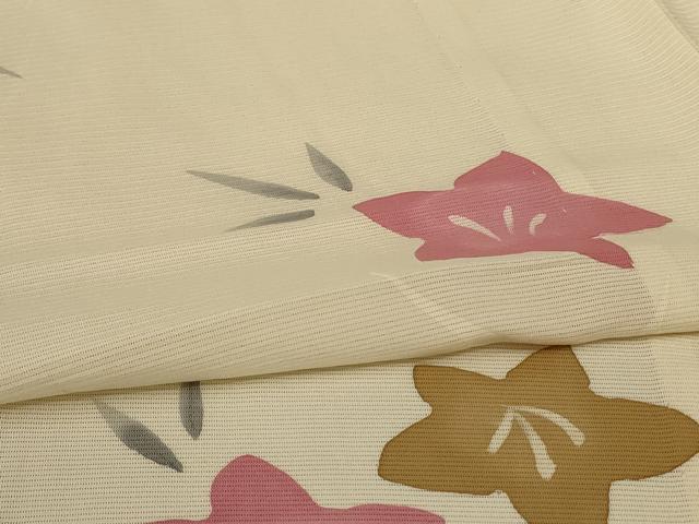 平和屋着物＊夏物　小紋　絽　芝楓文　正絹　逸品　AABA6502jd_4