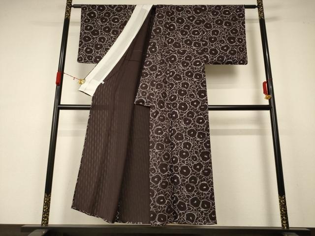 平和屋着物＊夏物　小紋　紗　花尽くし　正絹　逸品　AABA6504jd_2