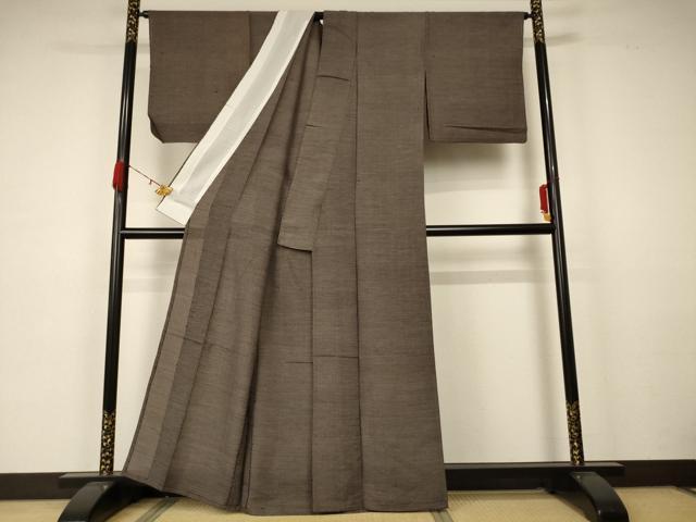 平和屋着物＊夏物　紗紬　亀甲文　正絹　逸品　AABA6505jd_2