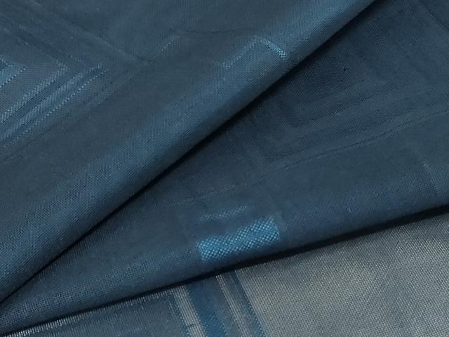 平和屋着物＊夏物　小紋　紗　幾何学文様　正絹　逸品　AABA6507jd