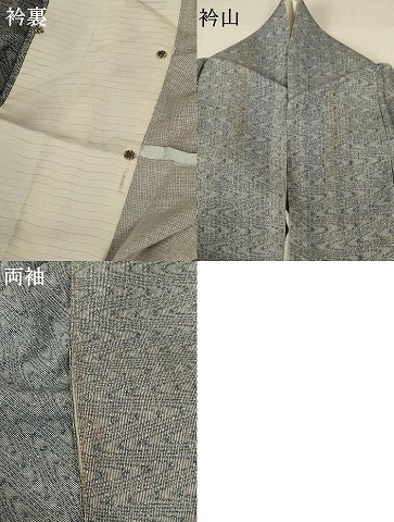 平和屋着物＊夏物　小紋　絽　流水文　正絹　逸品　AABA6510jd_7
