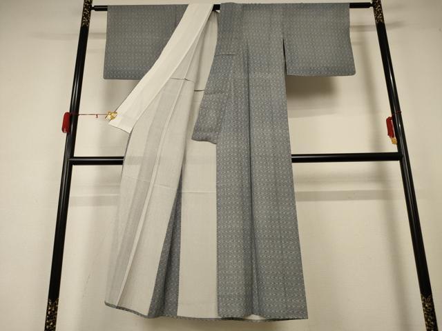 平和屋着物＊夏物　小紋　絽　流水文　正絹　逸品　AABA6510jd 平和屋着物＊夏物 小紋 絽 流水文 正絹 逸品 AABA6510jd