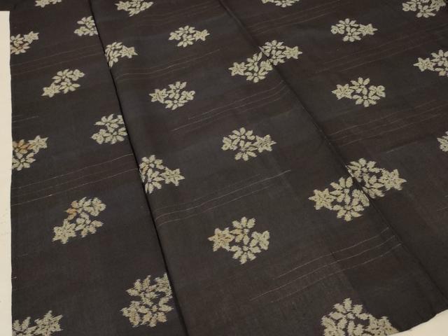平和屋着物＊夏物　アンティーク　大正ロマン　紗紬　草花文　正絹　逸品　AABA6513jd_3