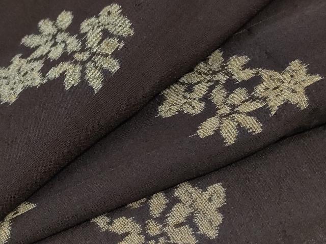 平和屋着物＊夏物　アンティーク　大正ロマン　紗紬　草花文　正絹　逸品　AABA6513jd