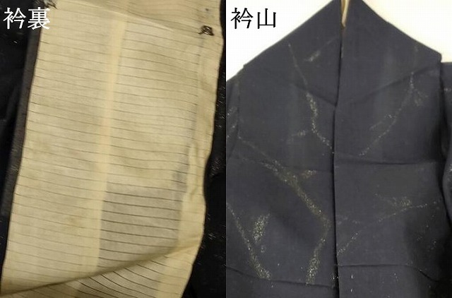 平和屋着物＊夏物　小紋　紗　枝花文　銀糸　正絹　逸品　AABA6515jd_7