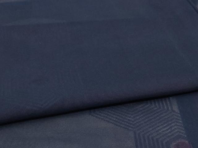 平和屋着物＊夏物　小紋　紗　亀甲文　正絹　逸品　AABA6518jd_4