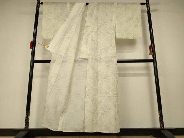 平和屋着物＊夏物　小紋　紗　舞花文　洗える着物　AABA6527jd_2