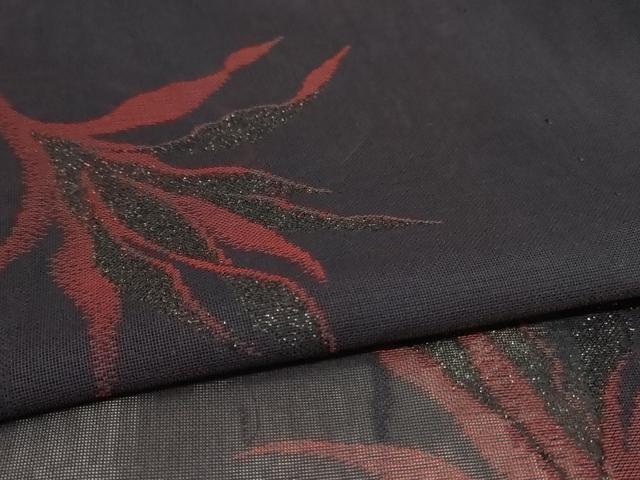 平和屋着物＊夏物 小紋 紗 枝葉文 銀糸 正絹 逸品 AABA6548jdの通販は