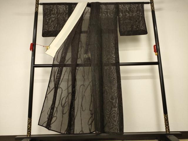 平和屋着物＊夏物 小紋 紗 流水文 正絹 逸品 AABA6552jd