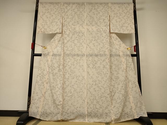 平和屋着物＊夏物 小紋 絽 草花文 やまと誂製 正絹 逸品 AABA6561jd