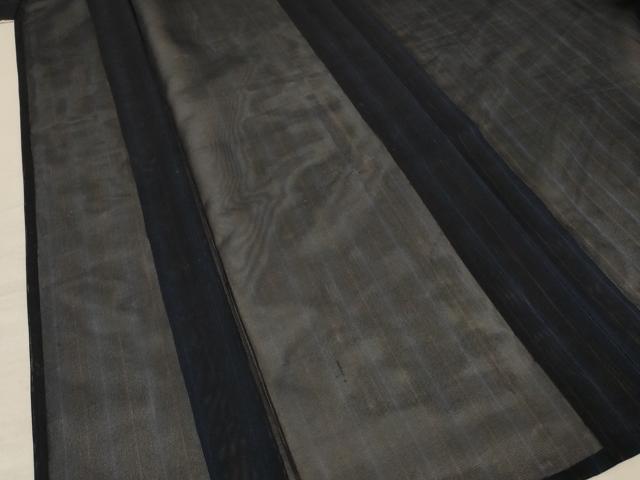 平和屋着物＊夏物 小紋 紗 縞 正絹 逸品 AABA6594jd